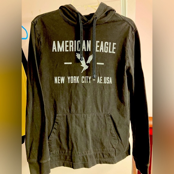 American Eagle Outfitters Tops - American Eagle Women’s Pullover Hoodie, Size XS, Black/Gray
